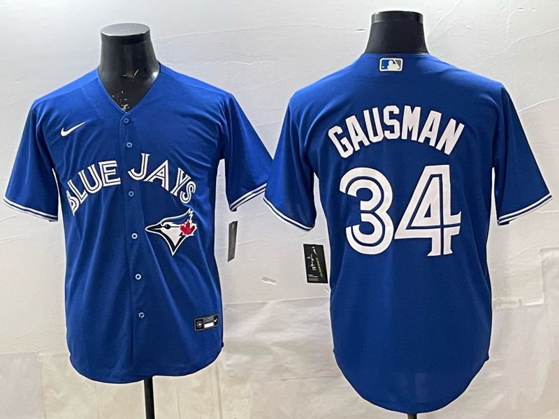 Men 2025 Toronto Blue Jays #34 Gausman blue Game Nike MLB Jersey style 05->toronto blue jays->MLB Jersey